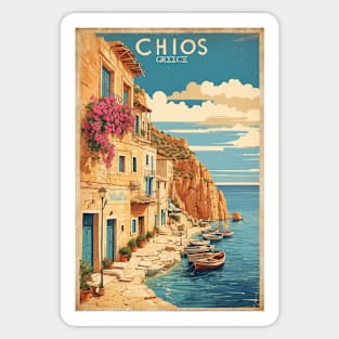 Chios Greece Vintage Tourism Travel Sticker